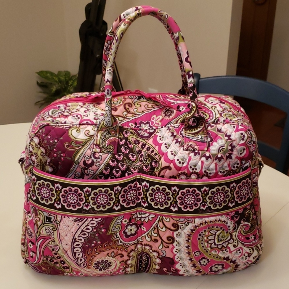 Vera Bradley Very Berry Paisley weekender bag